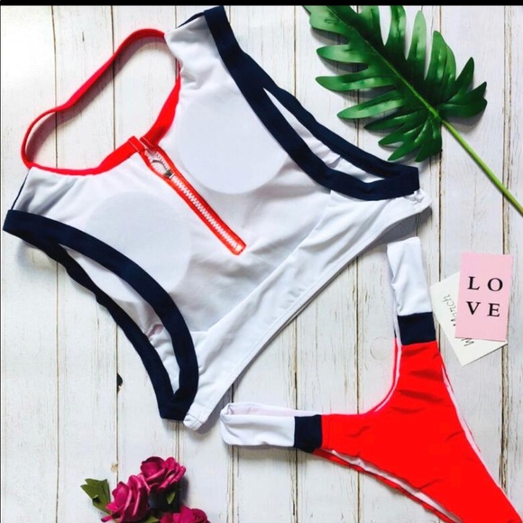 🔥Sexy Front Zip Two Piece Bikini - Picture 3 of 4